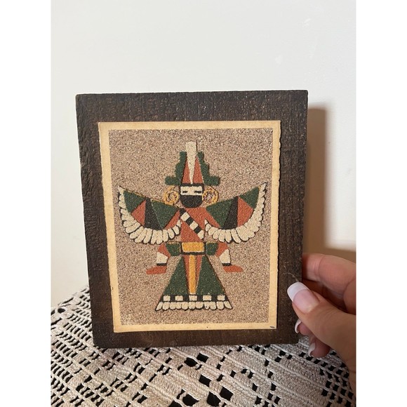 Vintage “Zuni Wing Knife Man” Art - Picture 1 of 3